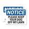 Signmission Please Keep Your Dog Off My Lawn, 10 in W x Rectangle, Plastic OS-2PACK-NS-P-710-L-17501 - alternate 1